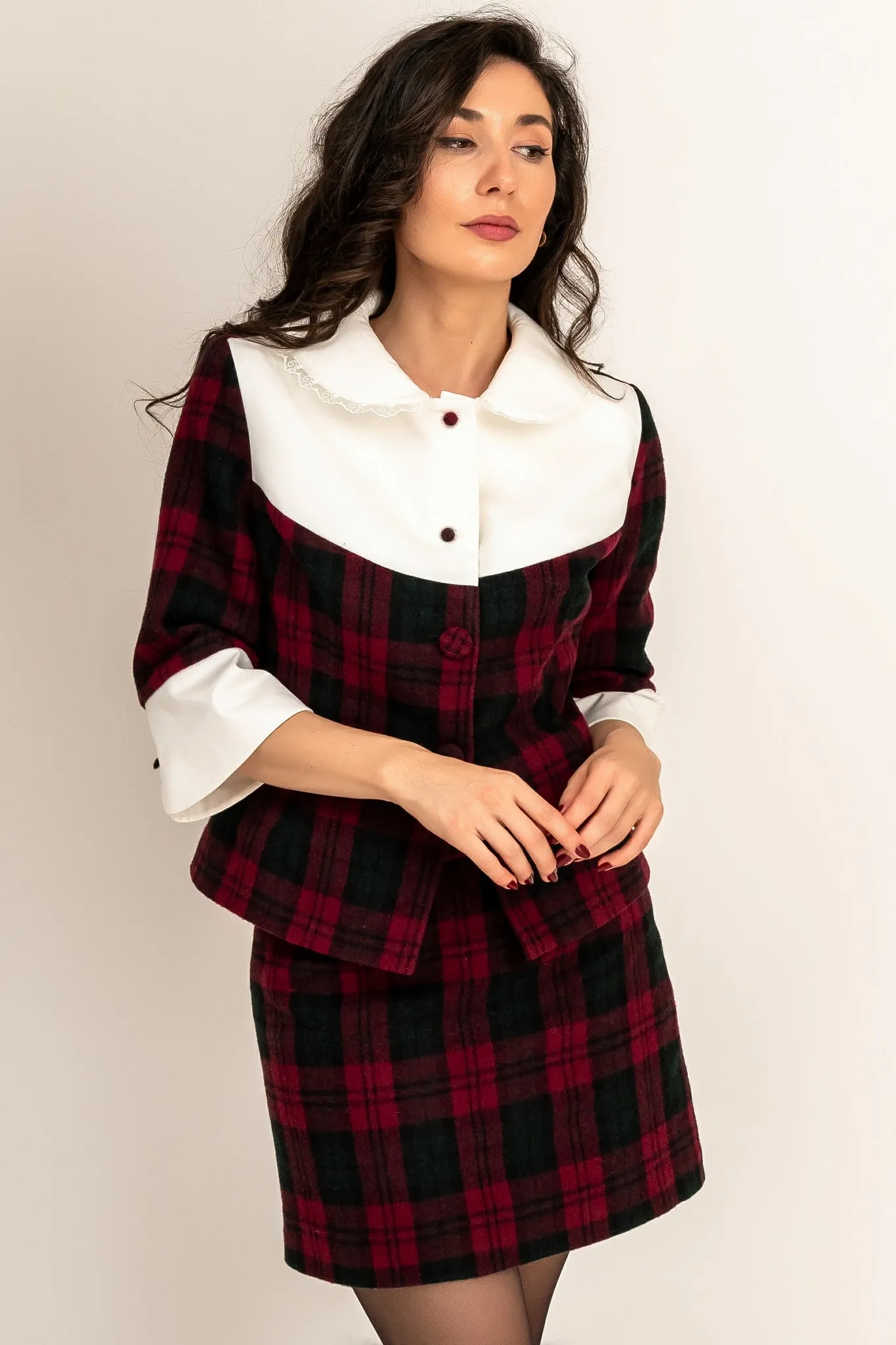 “ Conté “ Tartan Wool Skirt