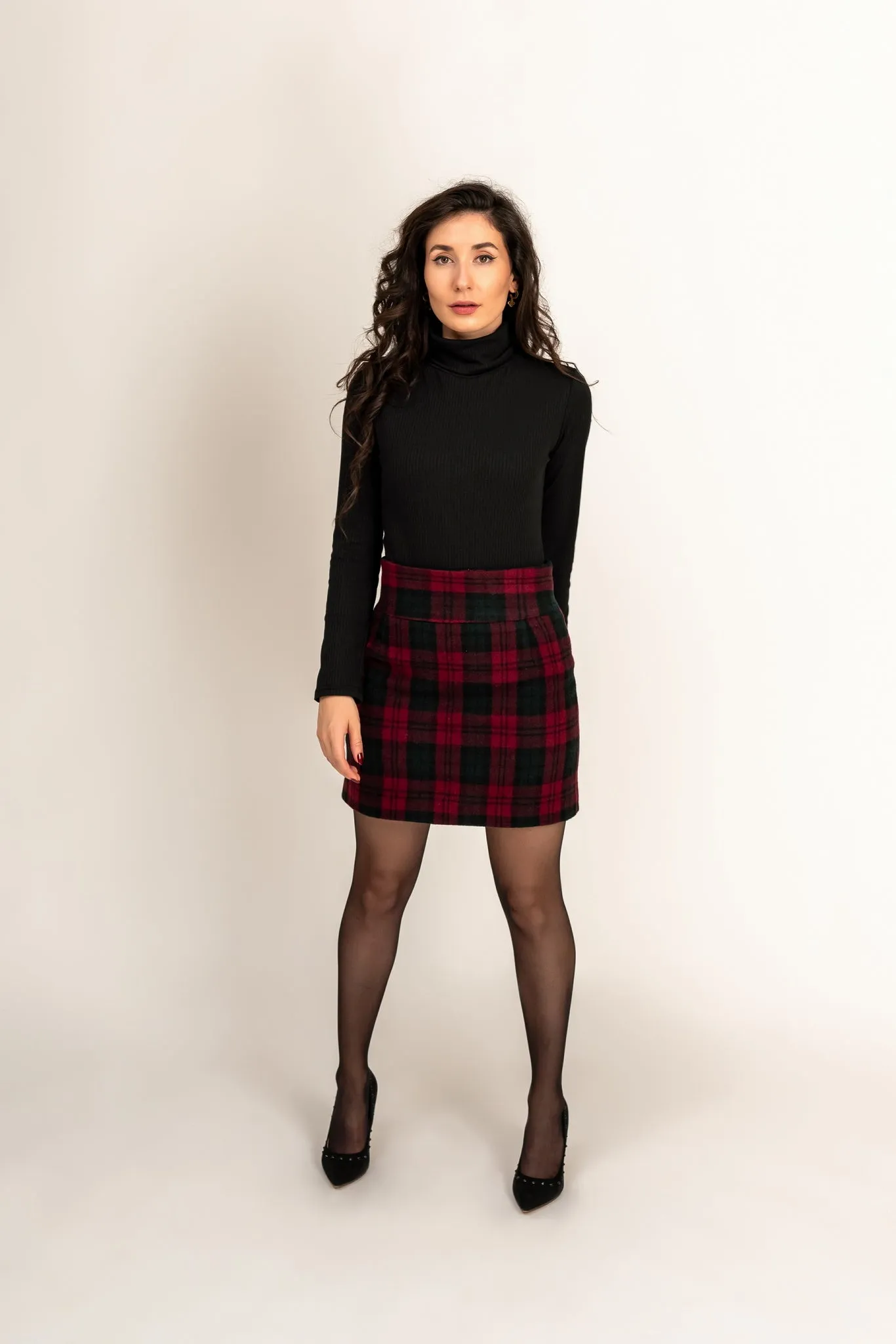 “ Conté “ Tartan Wool Skirt