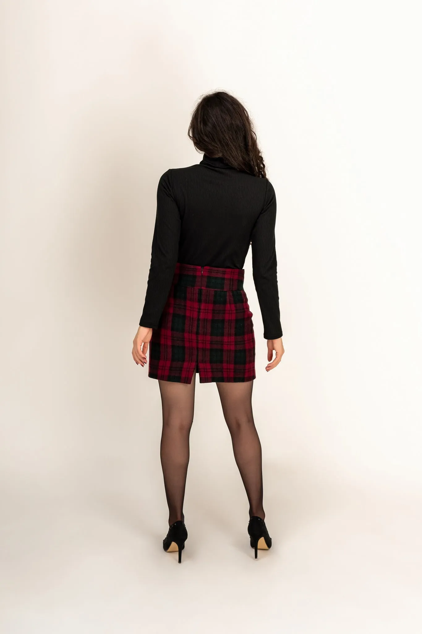 “ Conté “ Tartan Wool Skirt