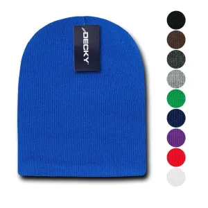 1 Dozen Decky Short Knitted Beanies Skull Ski Caps Hats Wholesale