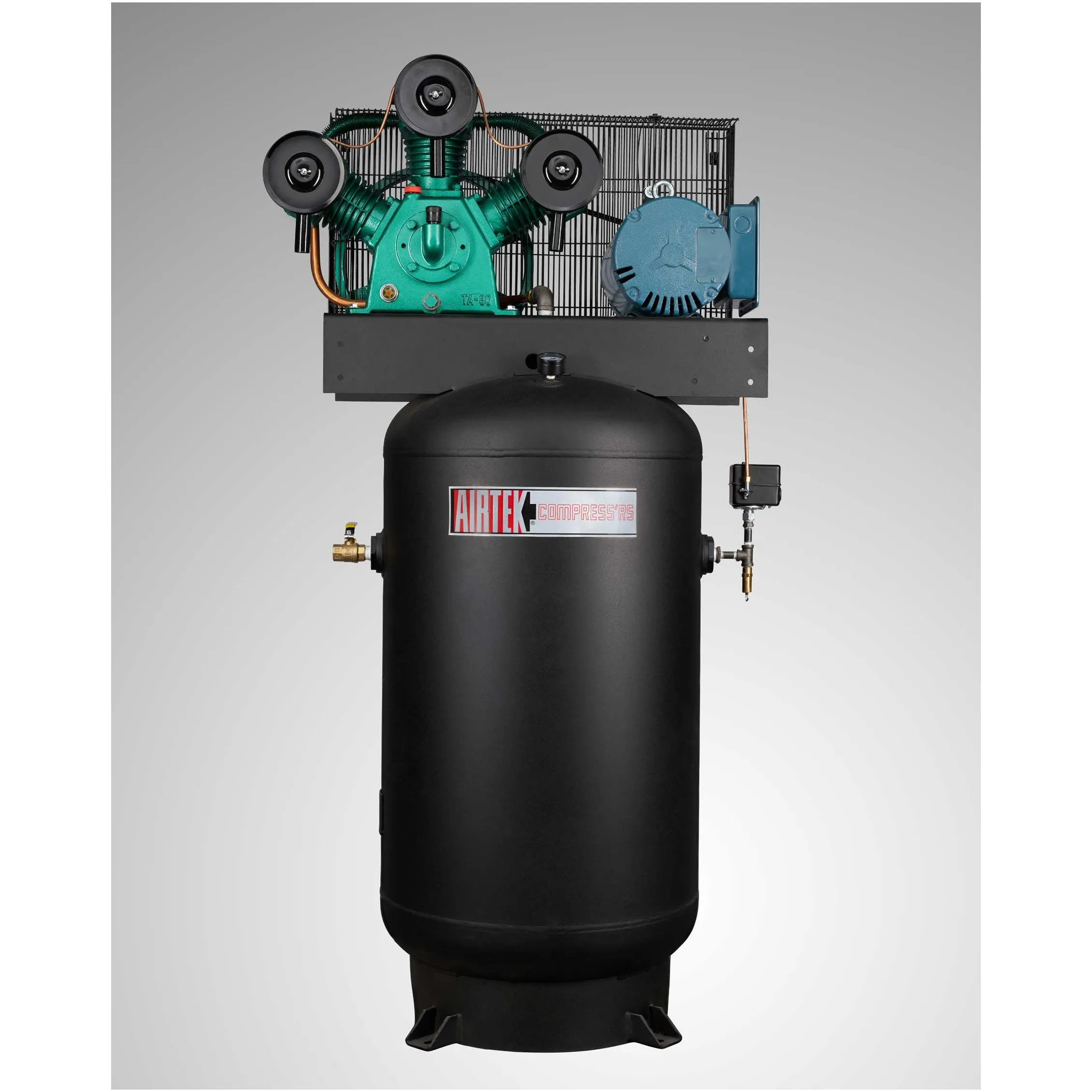 10 HP 80 Gallons Double Stage Vertical Electric Industrial Air Compressor