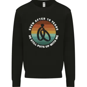 10 Year Wedding Anniversary 10th Marriage Mens Sweatshirt Jumper
