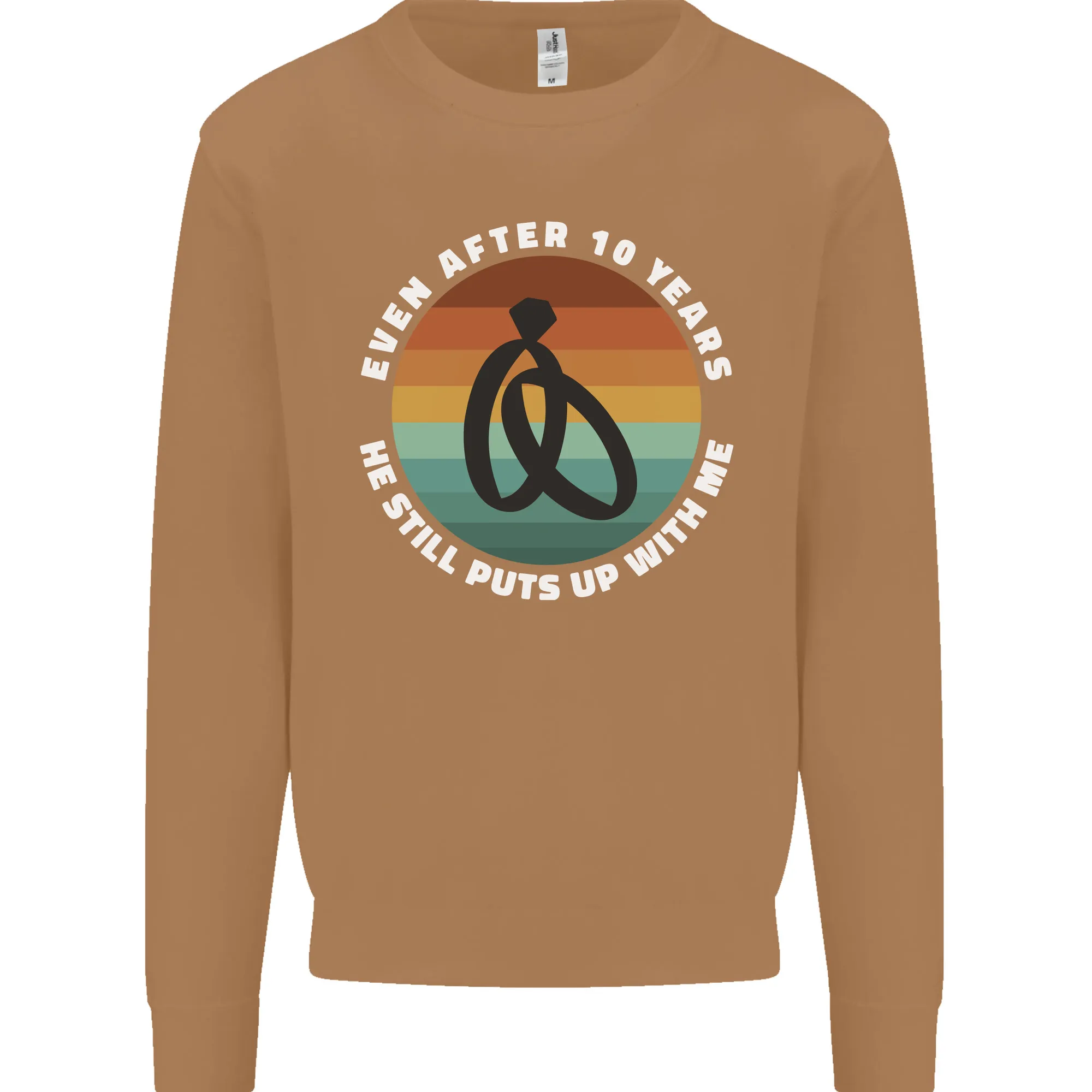10 Year Wedding Anniversary 10th Marriage Mens Sweatshirt Jumper