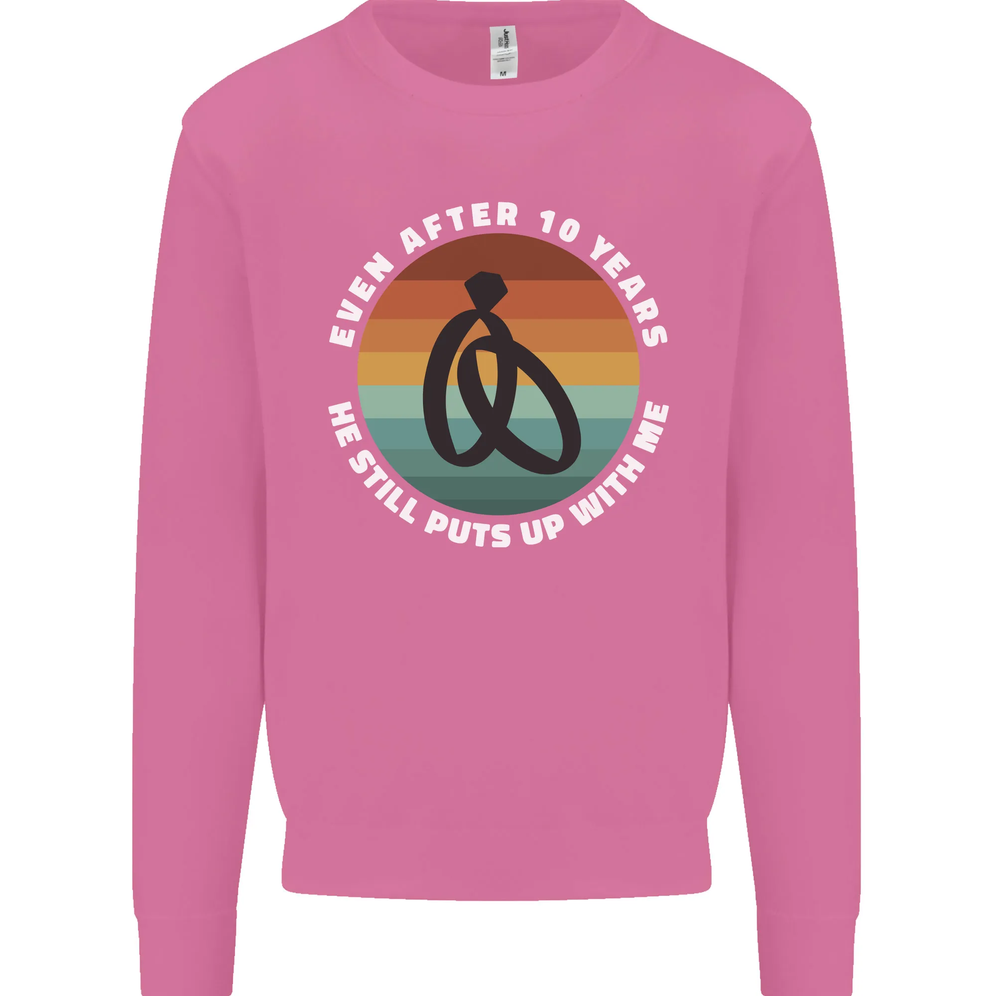 10 Year Wedding Anniversary 10th Marriage Mens Sweatshirt Jumper