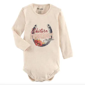 112335333 - Wrangler Baby Girl’s Bodysuit - Oatmeal Heather