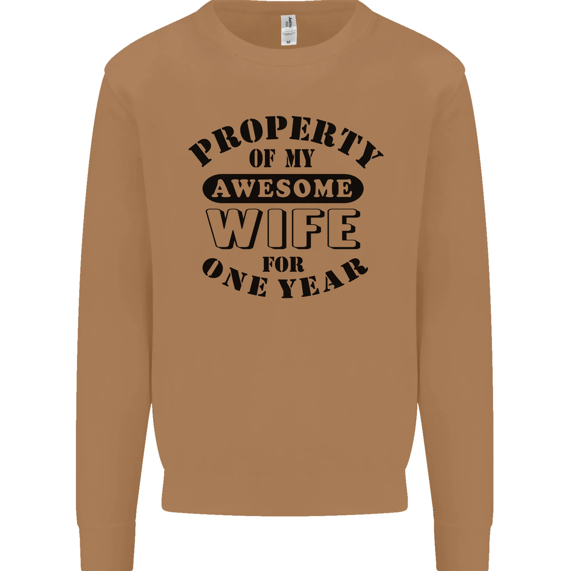 1st Wedding Anniversary 1 Year Funny Wife Mens Sweatshirt Jumper