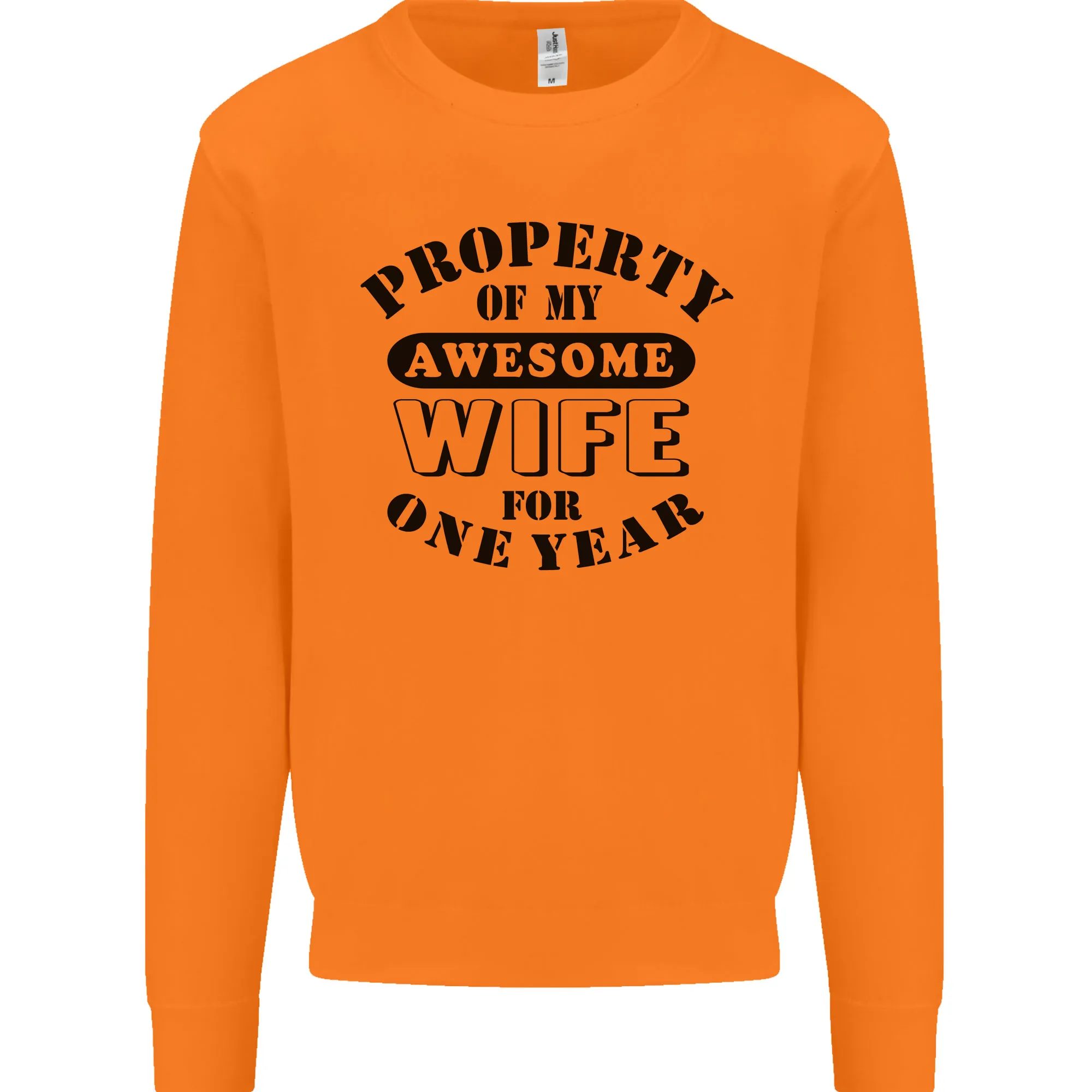 1st Wedding Anniversary 1 Year Funny Wife Mens Sweatshirt Jumper