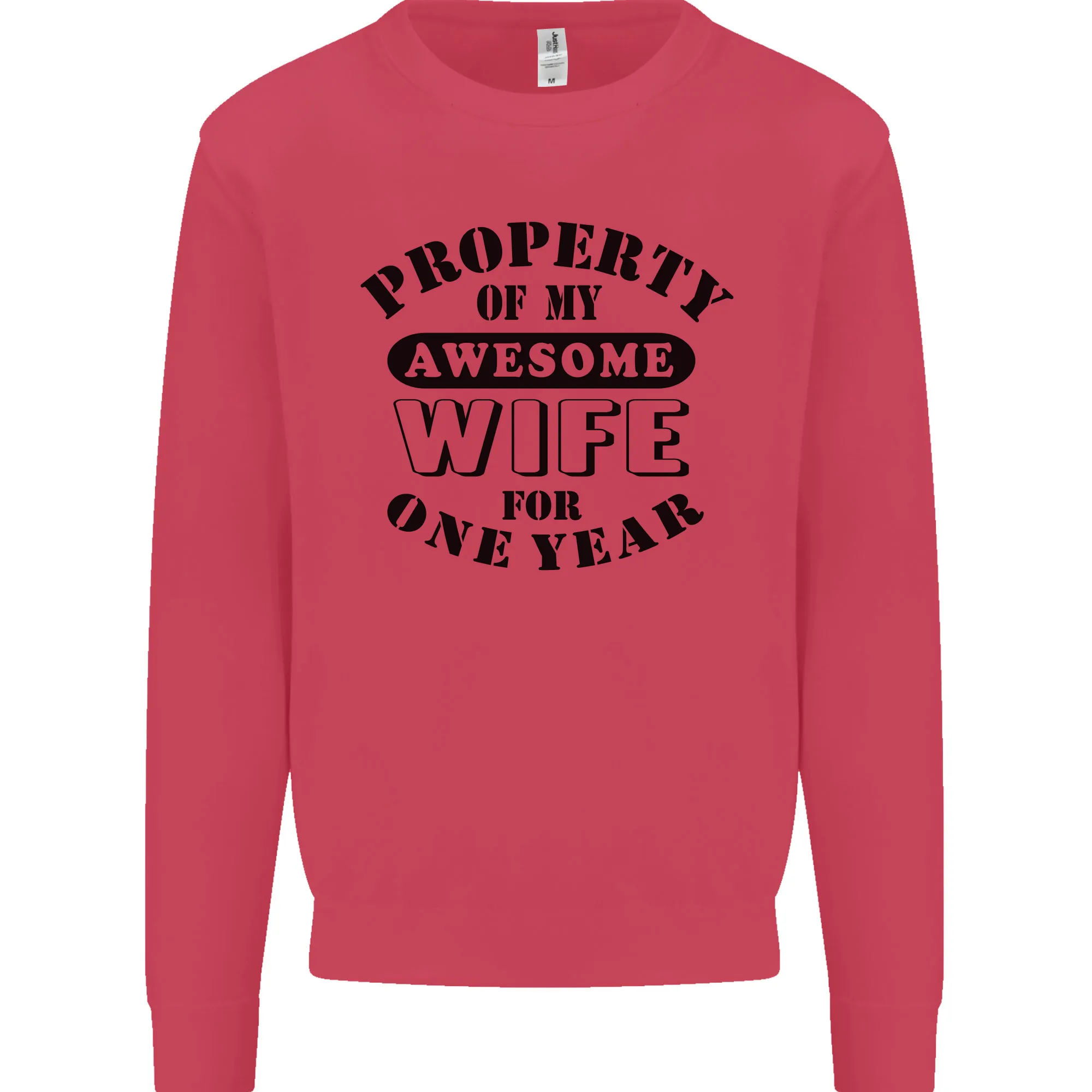 1st Wedding Anniversary 1 Year Funny Wife Mens Sweatshirt Jumper