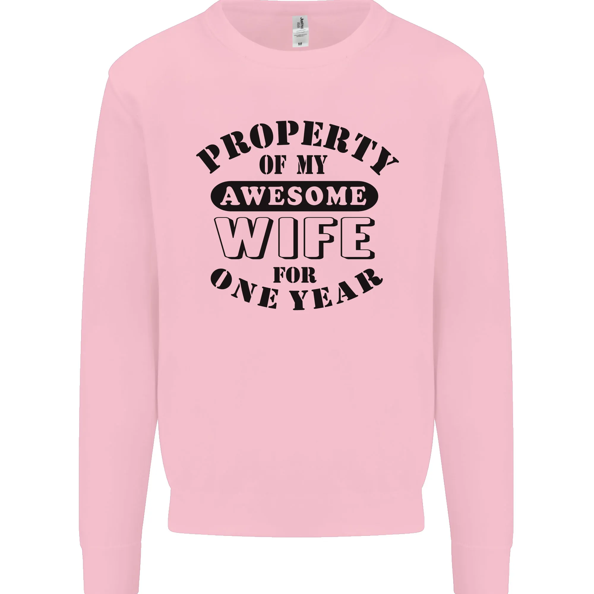 1st Wedding Anniversary 1 Year Funny Wife Mens Sweatshirt Jumper