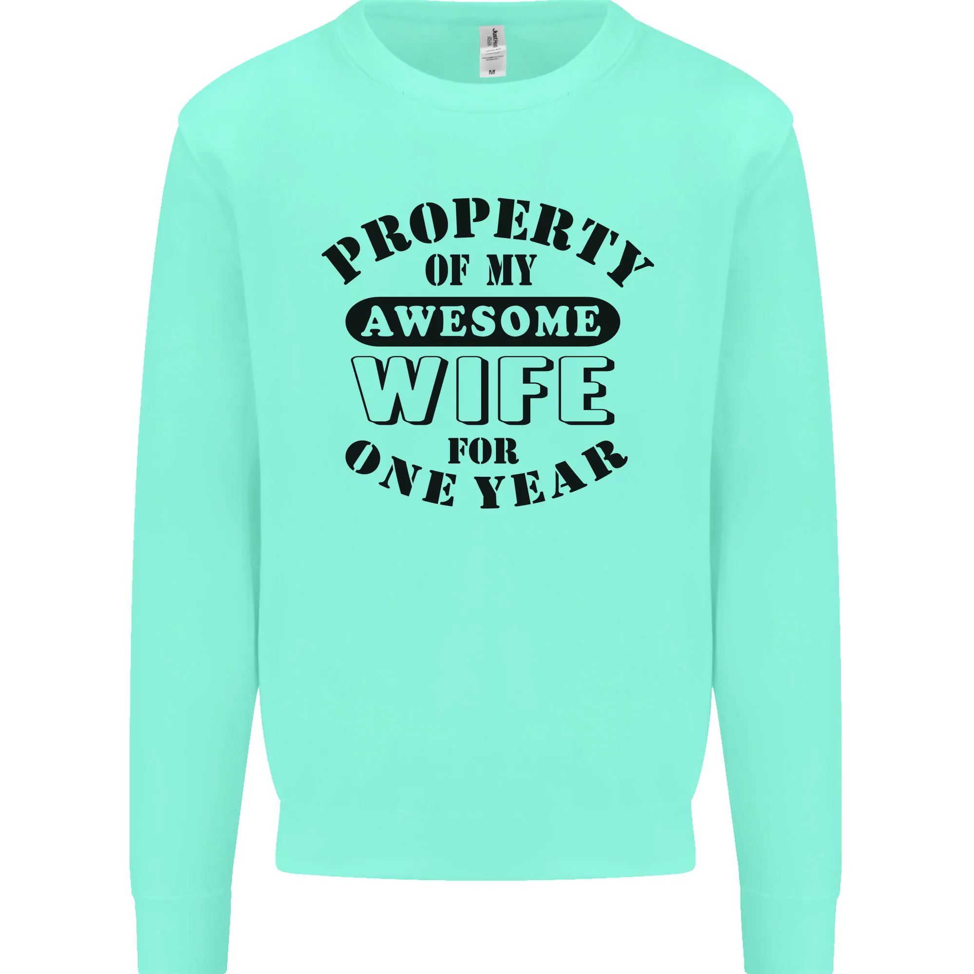 1st Wedding Anniversary 1 Year Funny Wife Mens Sweatshirt Jumper