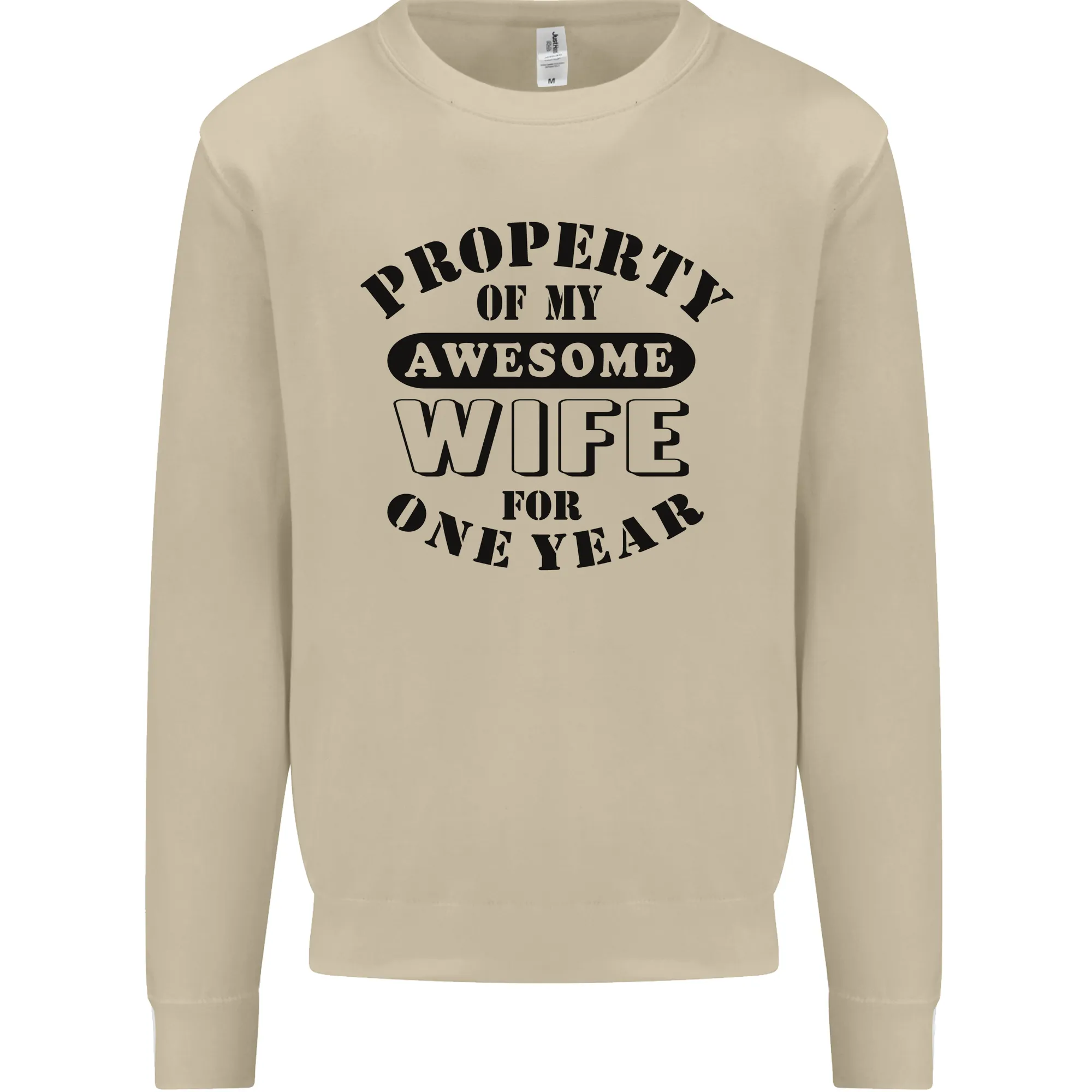 1st Wedding Anniversary 1 Year Funny Wife Mens Sweatshirt Jumper