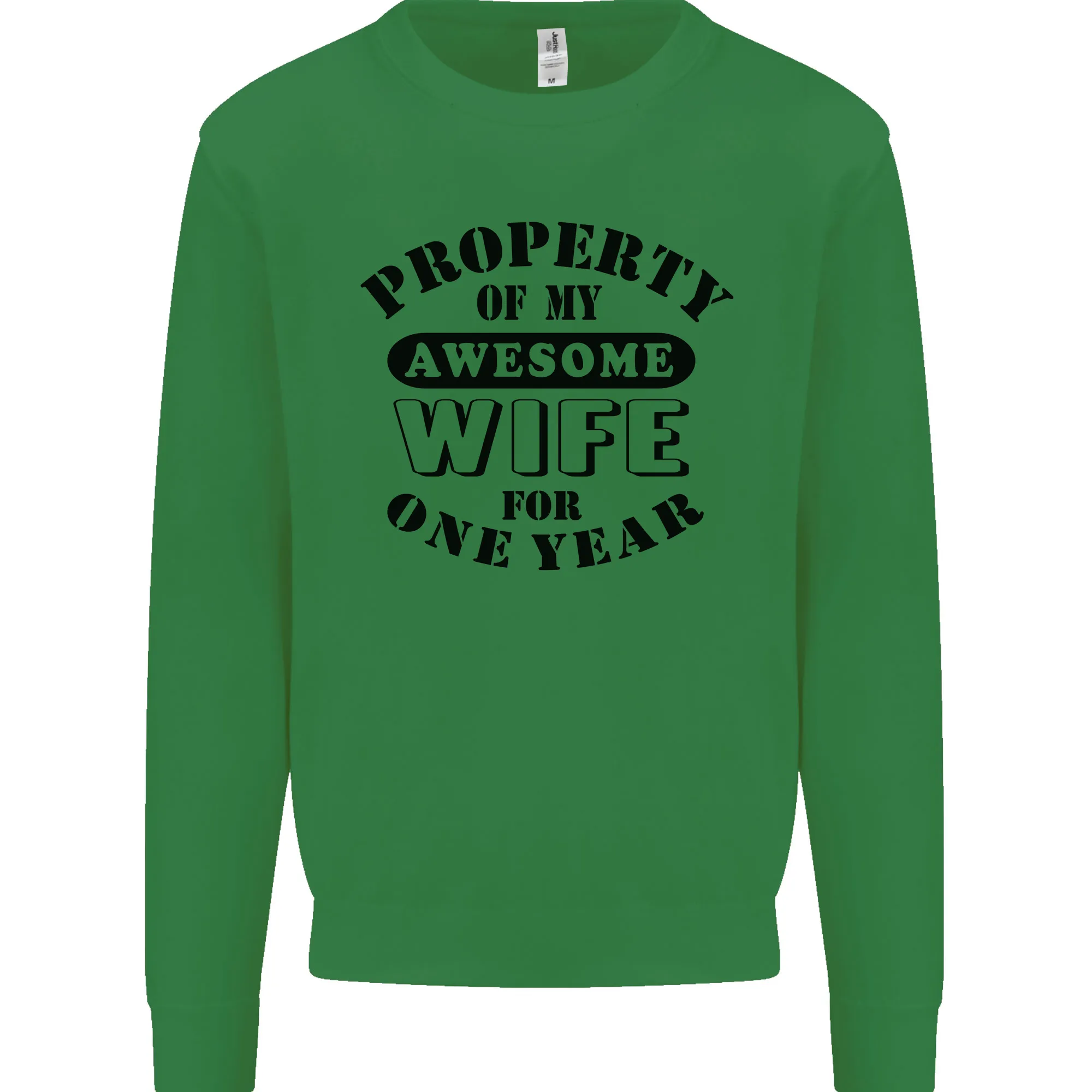 1st Wedding Anniversary 1 Year Funny Wife Mens Sweatshirt Jumper