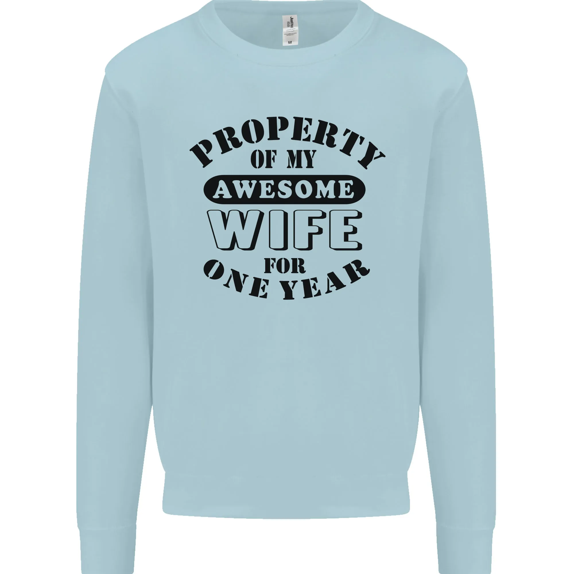 1st Wedding Anniversary 1 Year Funny Wife Mens Sweatshirt Jumper