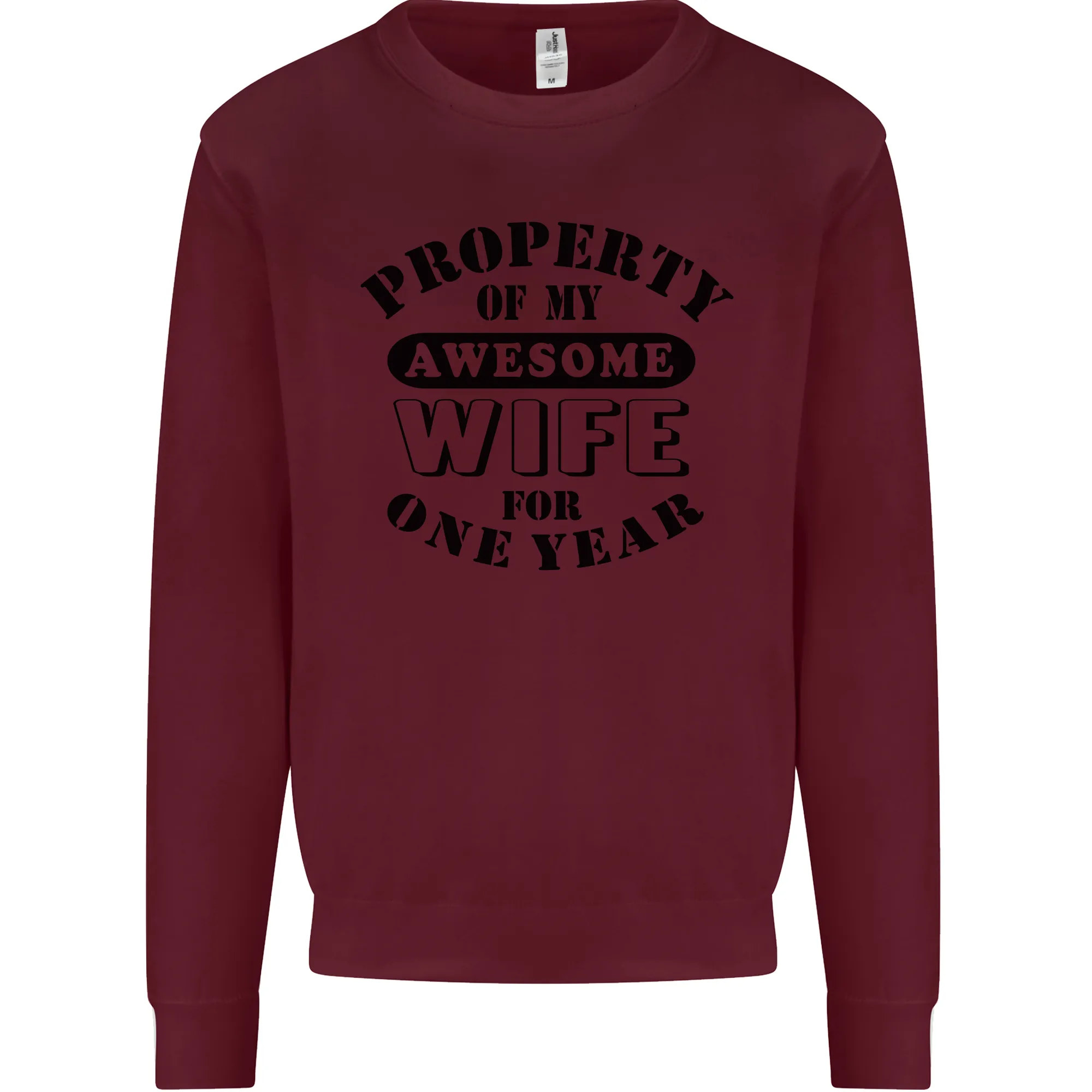 1st Wedding Anniversary 1 Year Funny Wife Mens Sweatshirt Jumper