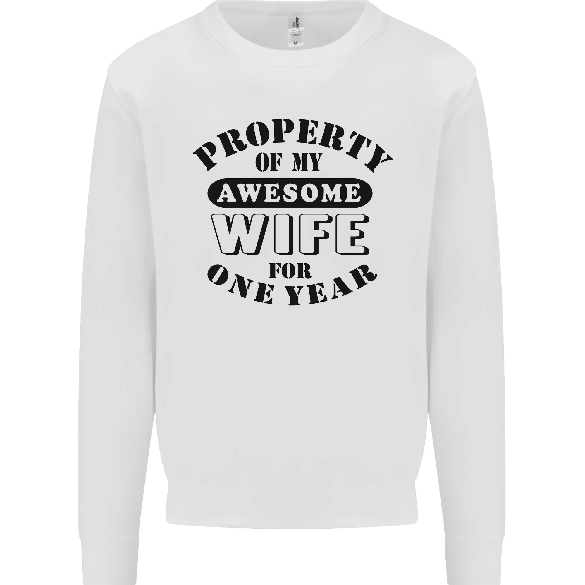 1st Wedding Anniversary 1 Year Funny Wife Mens Sweatshirt Jumper