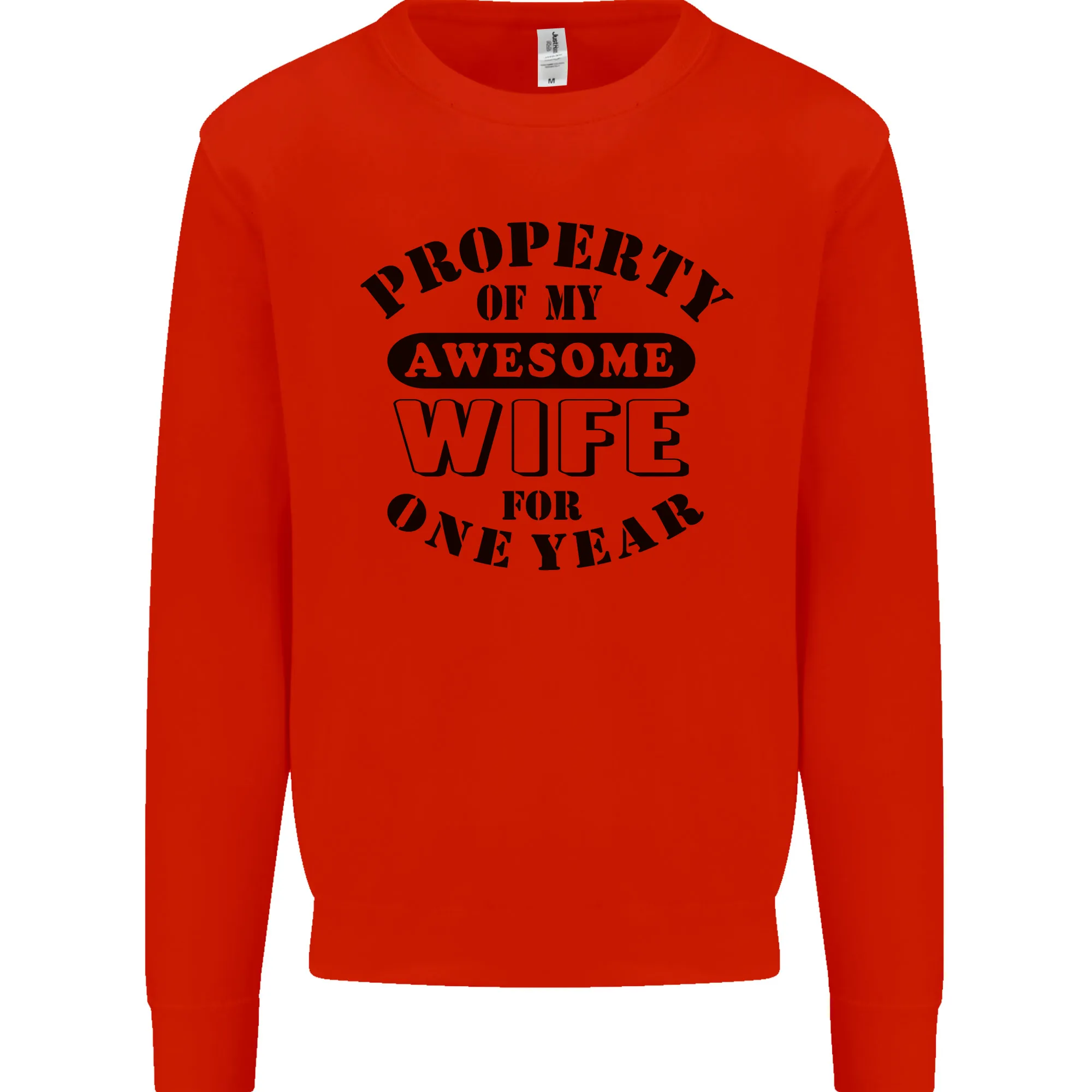 1st Wedding Anniversary 1 Year Funny Wife Mens Sweatshirt Jumper