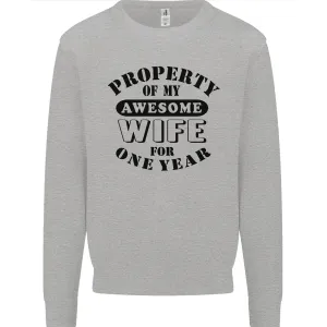 1st Wedding Anniversary 1 Year Funny Wife Mens Sweatshirt Jumper