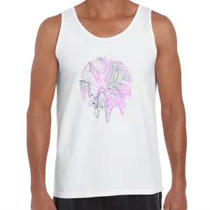 3D Tank Top Vaporwave abstract liquid Fluid Sphere Surreal Unique Design