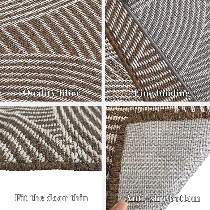 50x80cm Brown Absorbent Non-slip Bathroom Mat