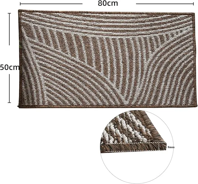 50x80cm Brown Absorbent Non-slip Bathroom Mat