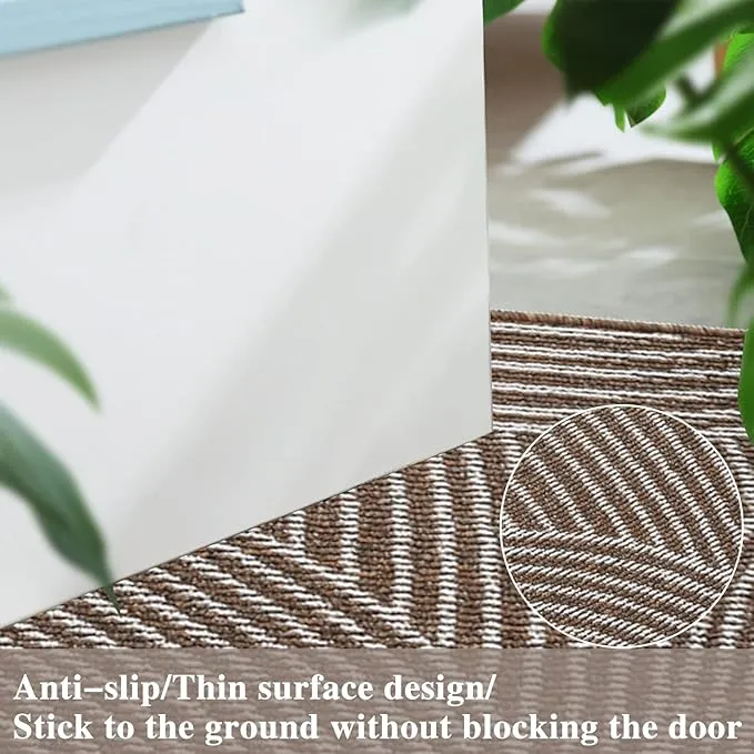 50x80cm Brown Absorbent Non-slip Bathroom Mat