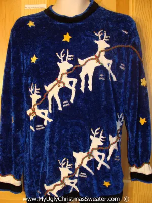 80s Holy Grail Reindeer Christmas Sweater
