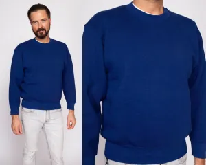 90s Dark Blue Crewneck Sweatshirt - Men's Medium