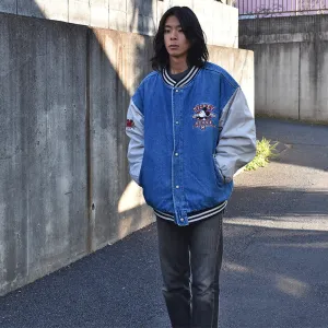 90's Disney ”MICKEY MOUSE” 中綿入り デニム アワードジャケット 231111