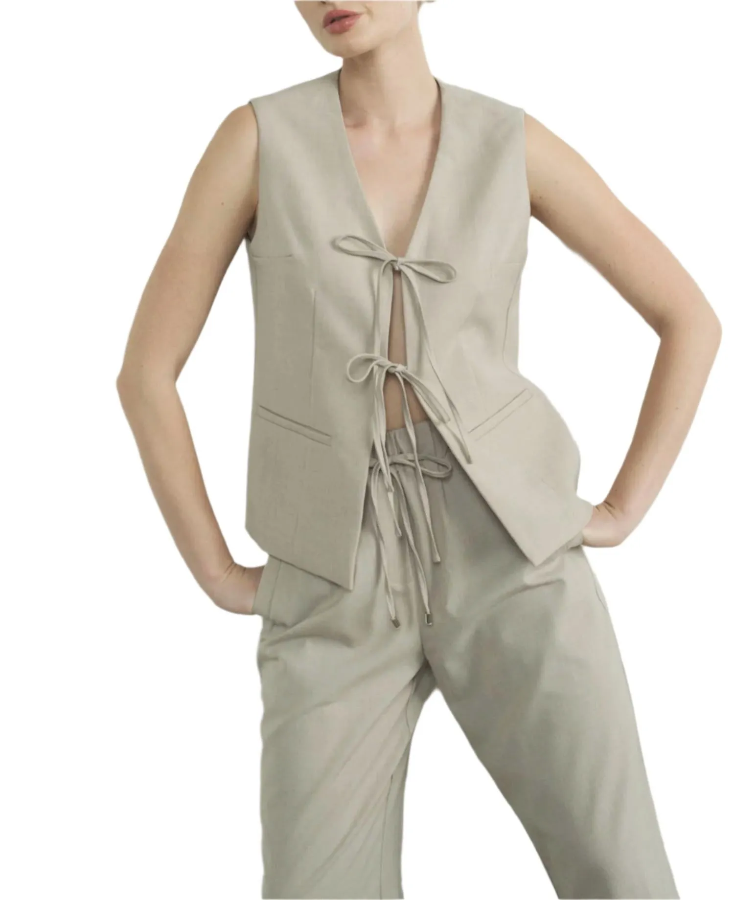 Aaron & Amber - Jane Bow Tie Vest