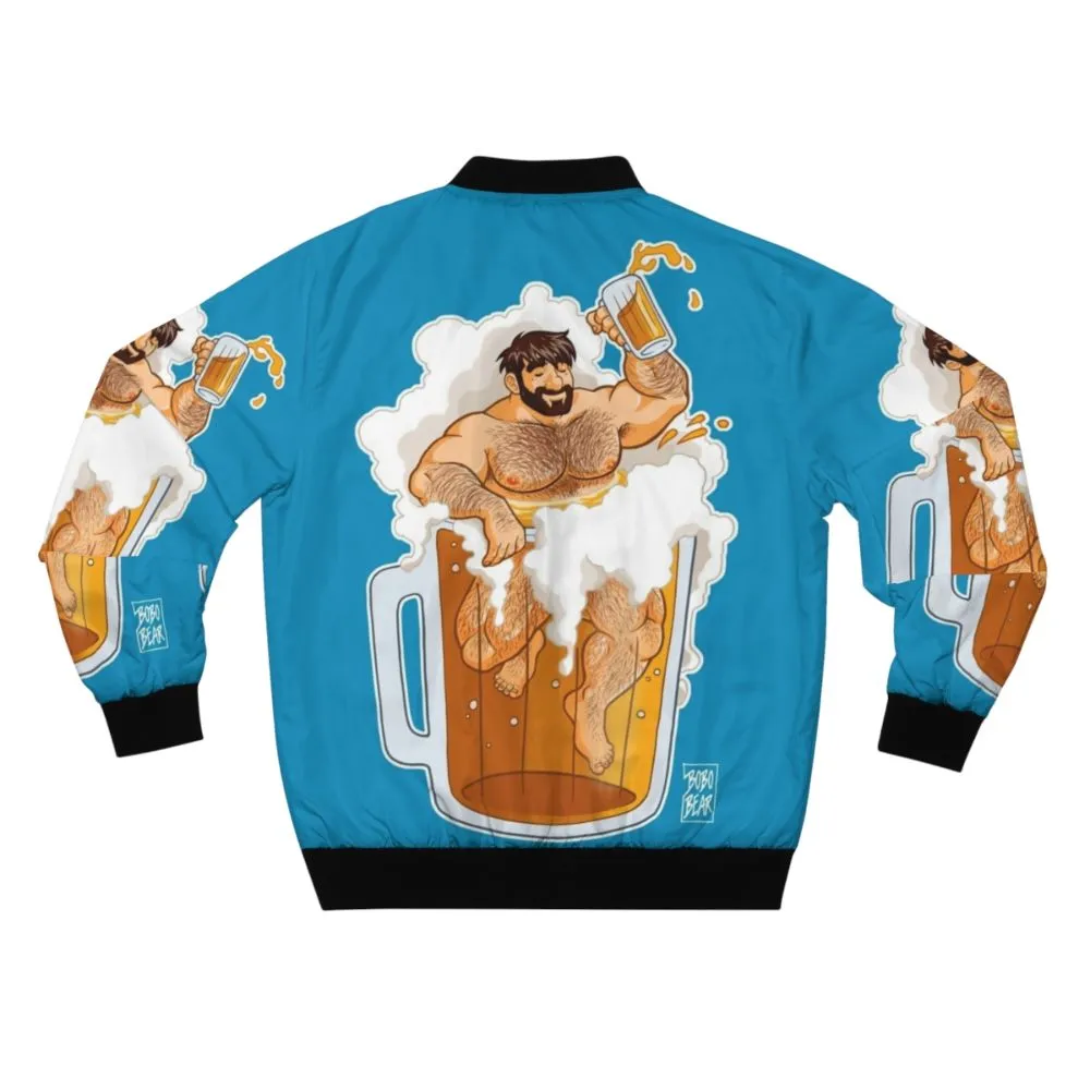 ADAM'S BIG BEAR BEER Bomber Jacket