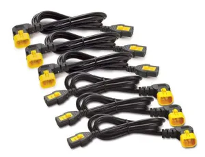 APC Power Cord Kit (6ea) | Locking | C13 to C14 (90 Degree) | 1.8m (AP8706R-WW)