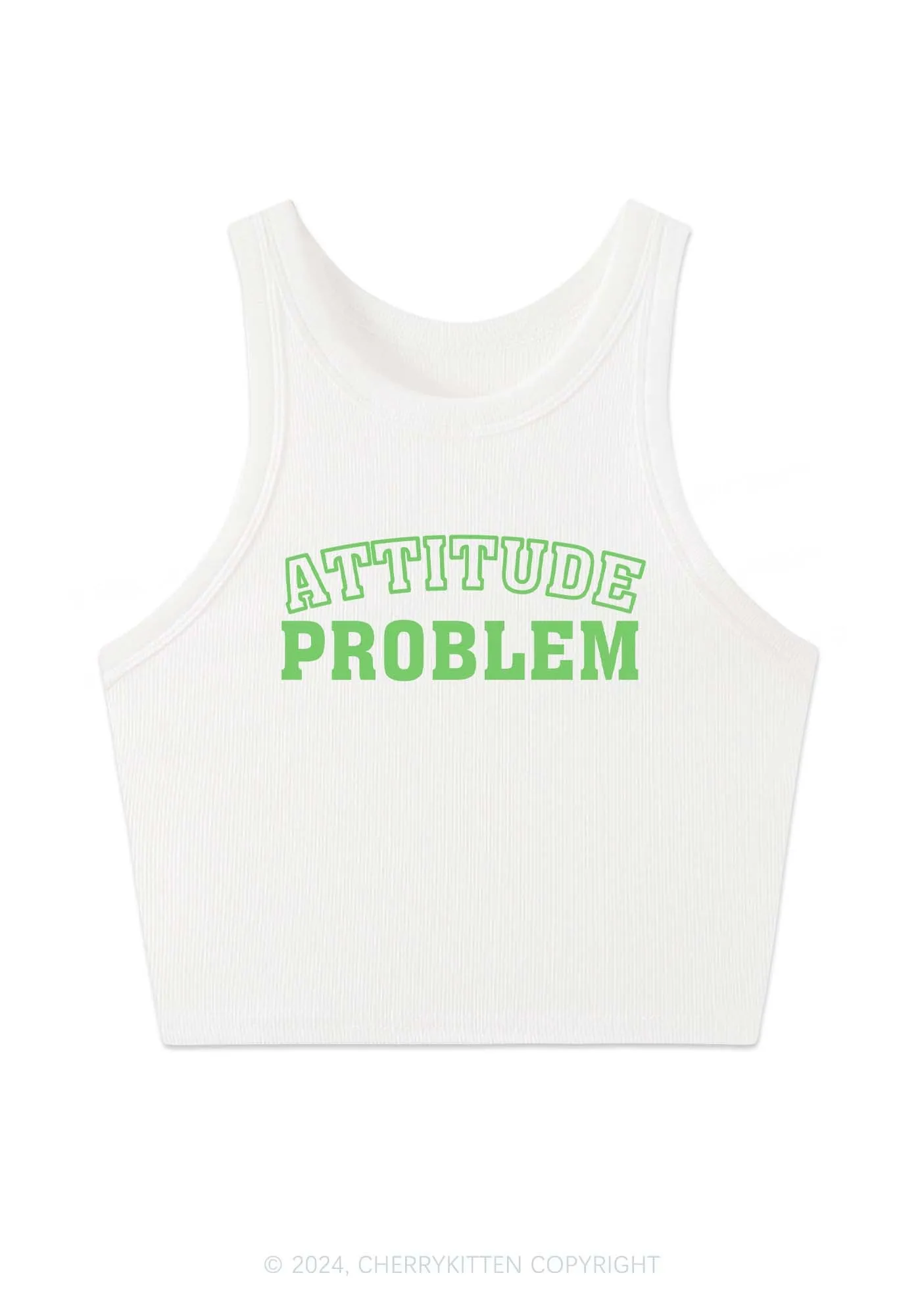 Attitude Problem Y2K Crop Tank Top Cherrykitten
