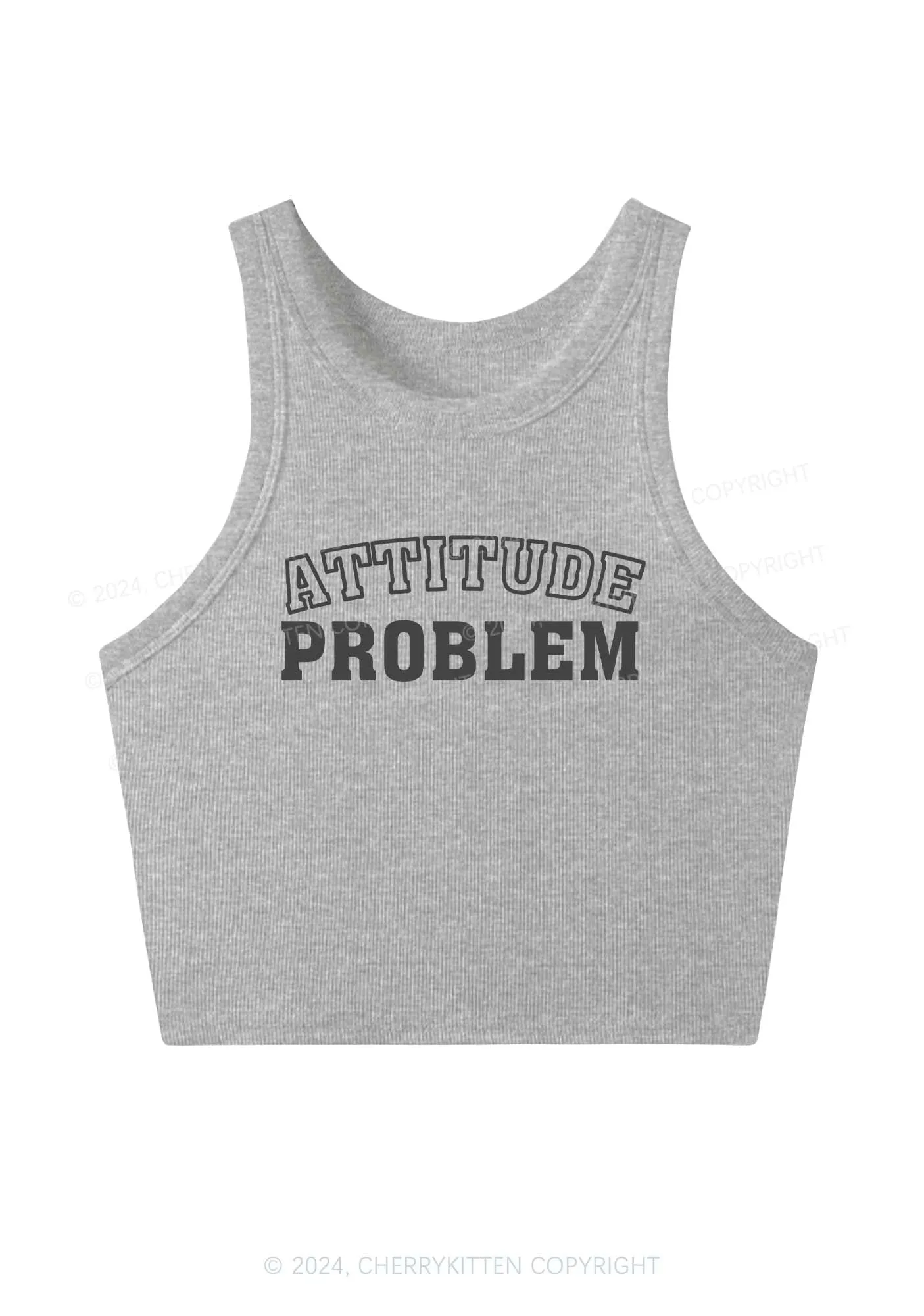 Attitude Problem Y2K Crop Tank Top Cherrykitten