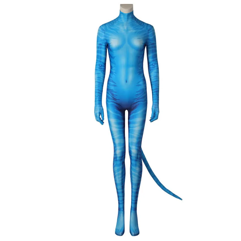 Avatar Neytiri Costume Avatar 2 The Way of Water Neytiri Spandex Cosplay Suit with Mask