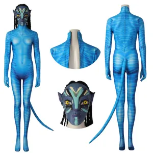 Avatar Neytiri Costume Avatar 2 The Way of Water Neytiri Spandex Cosplay Suit with Mask