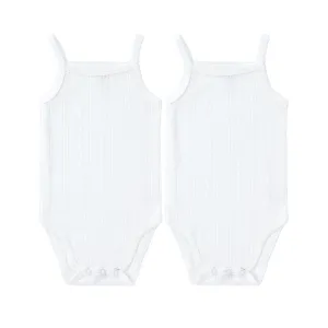 Baby Pointelle 2pc Bodysuit - White