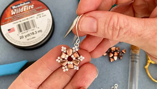 Beading Tutorial: How to Make a Beaded Snowflake Earring