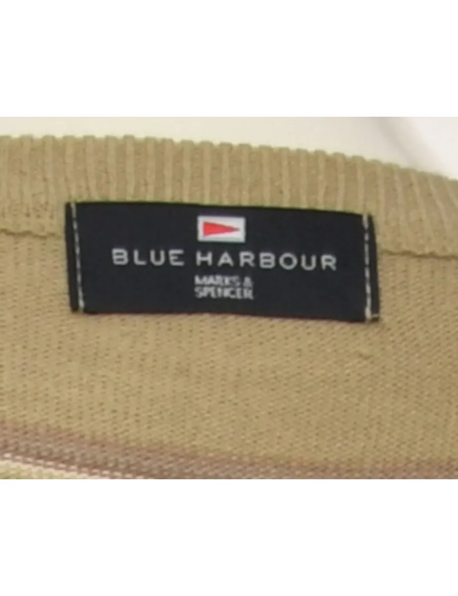 Beige Striped Jumper - M