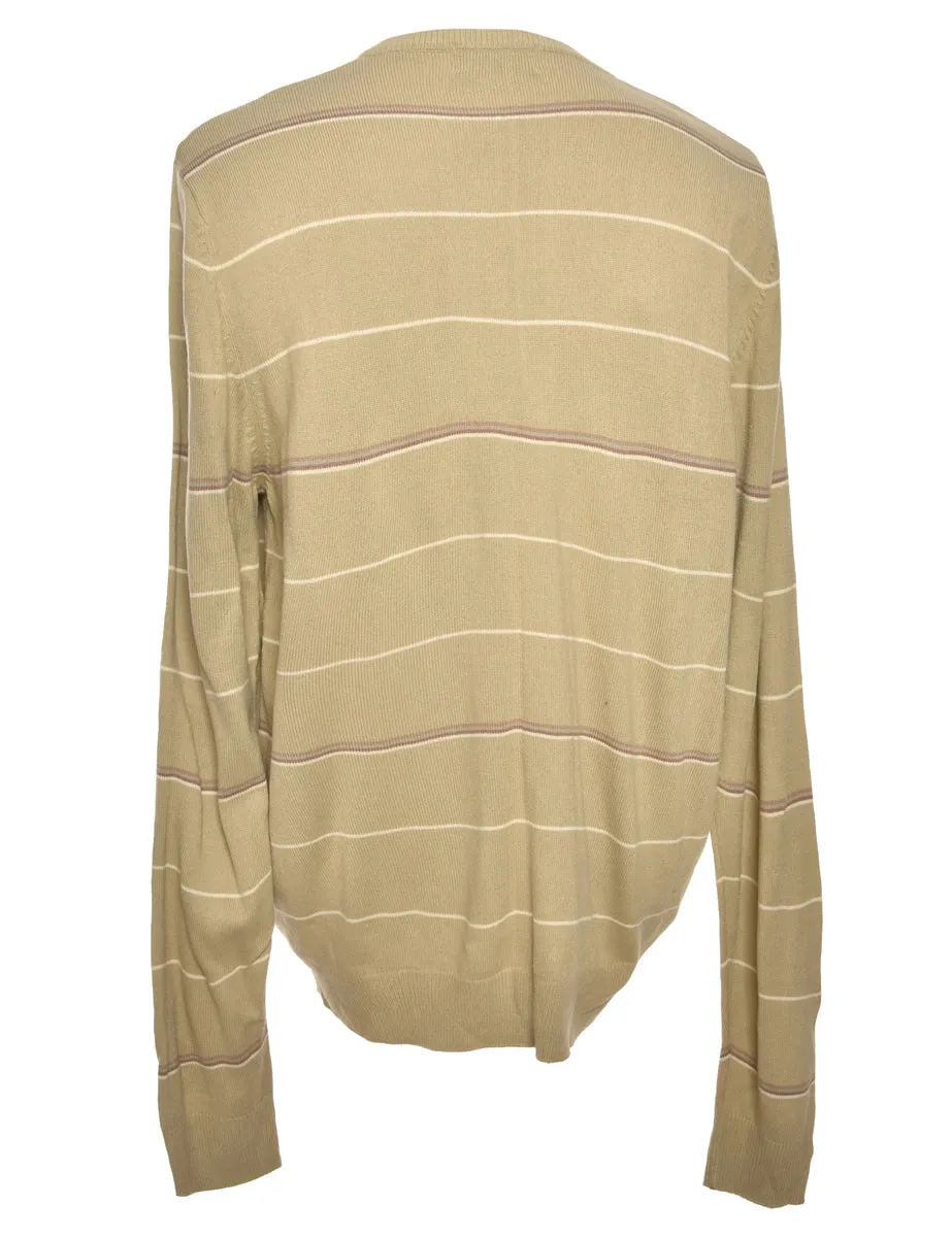 Beige Striped Jumper - M