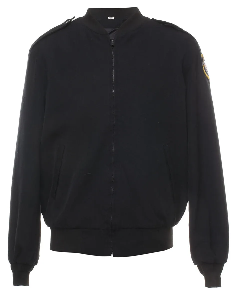 Black Bomber Jacket - L