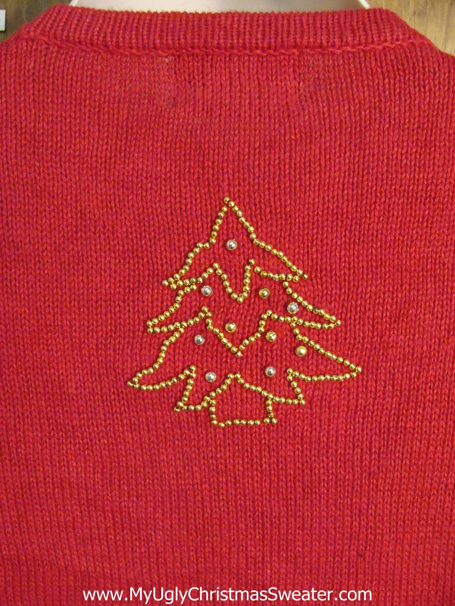 Bling Trees Red Ugly Christmas Sweater Vest