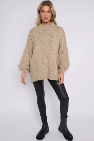 Calista Button Detail Bubble Sleeve Jumper