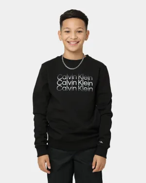 Calvin Klein Kids' Instant Cut Off Logo Sweat Shirt Black