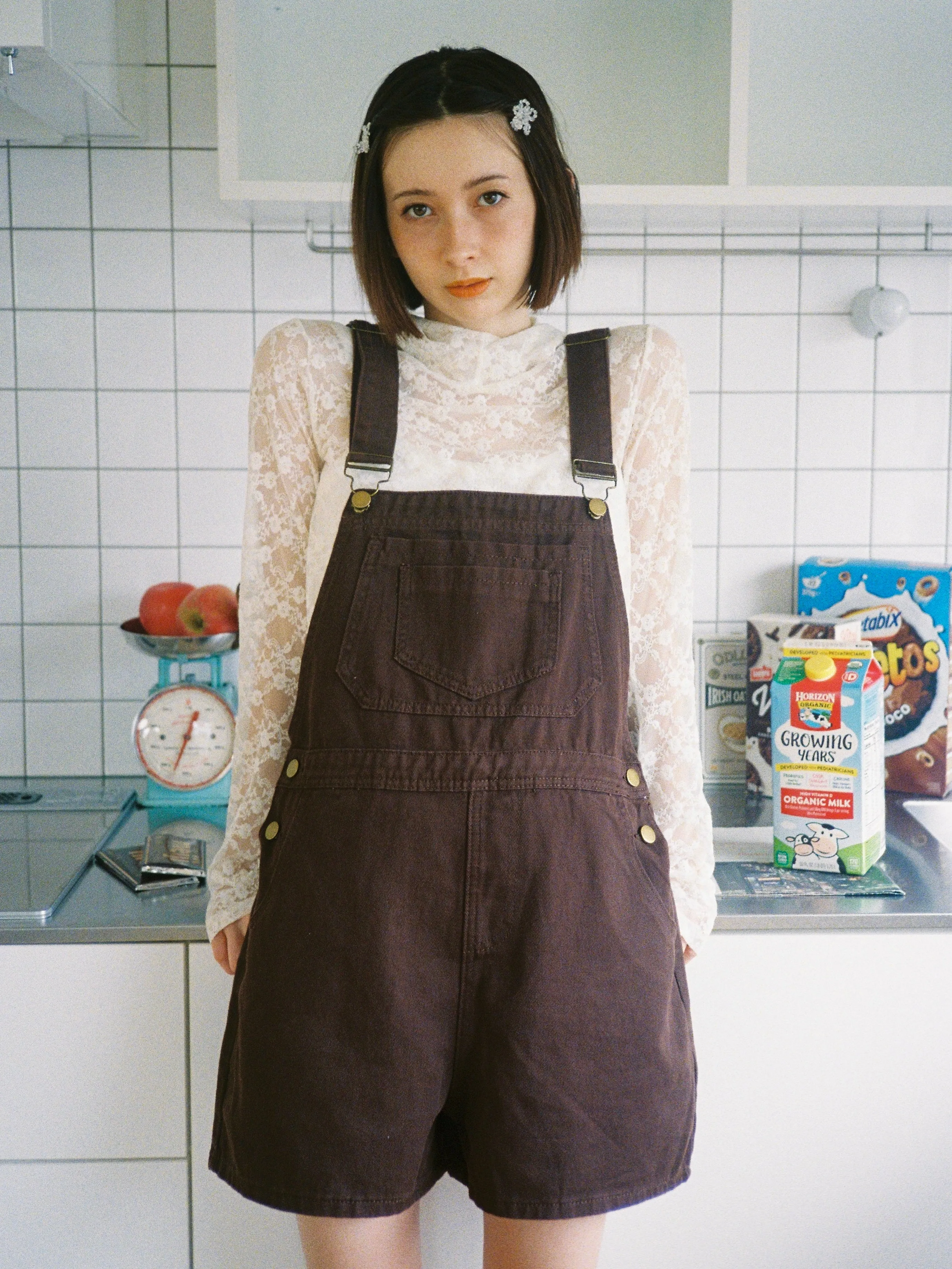 Chocolate Overall Shorts