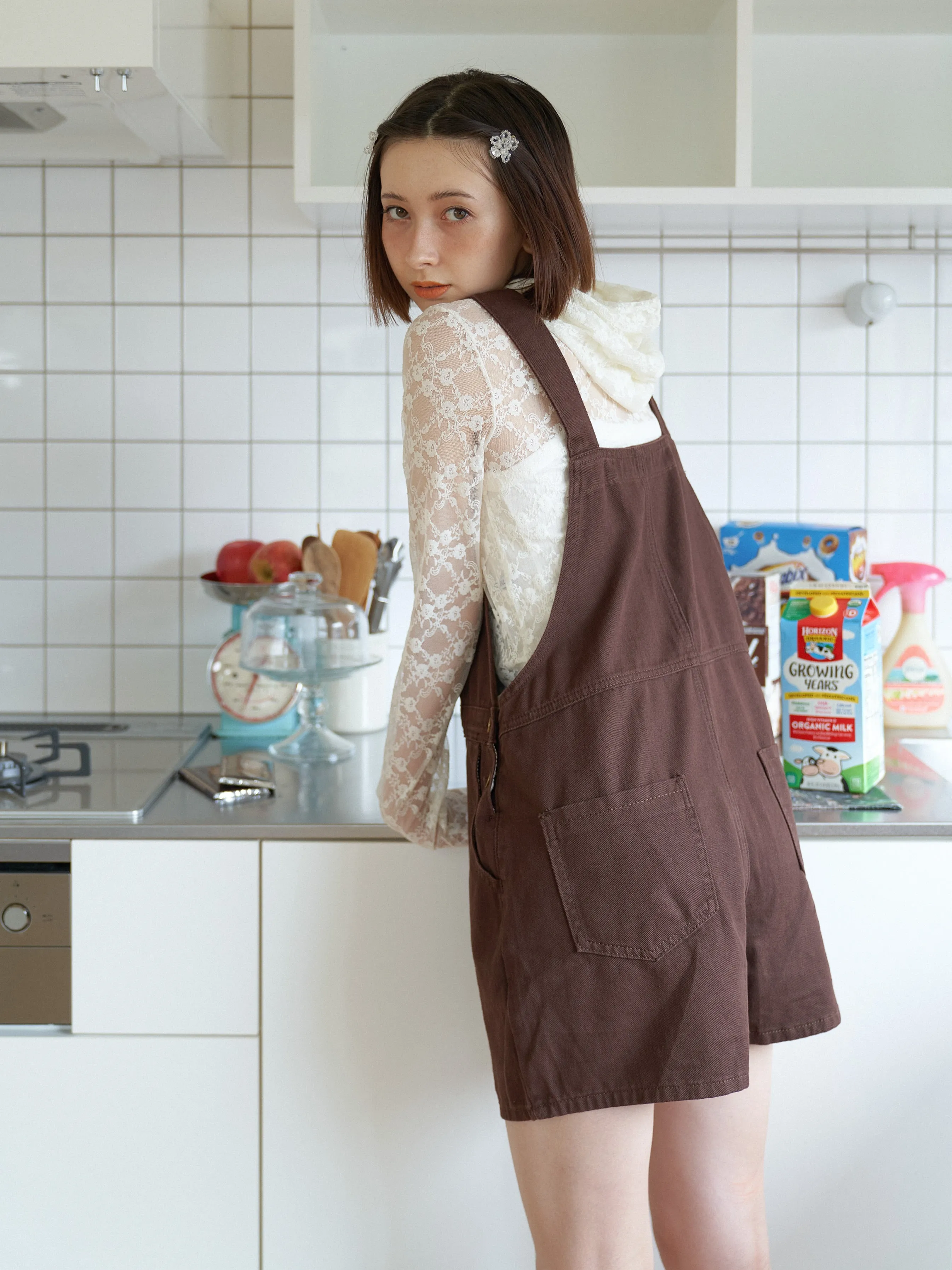 Chocolate Overall Shorts