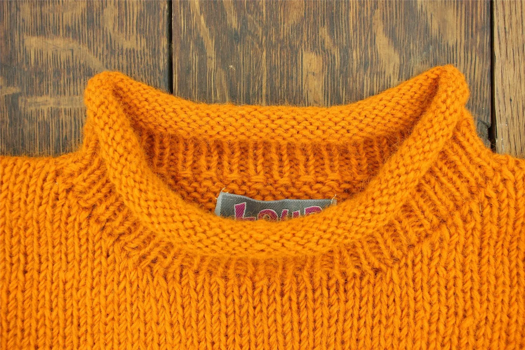 Chunky Wool Knit Star Jumper - Gold & Brown