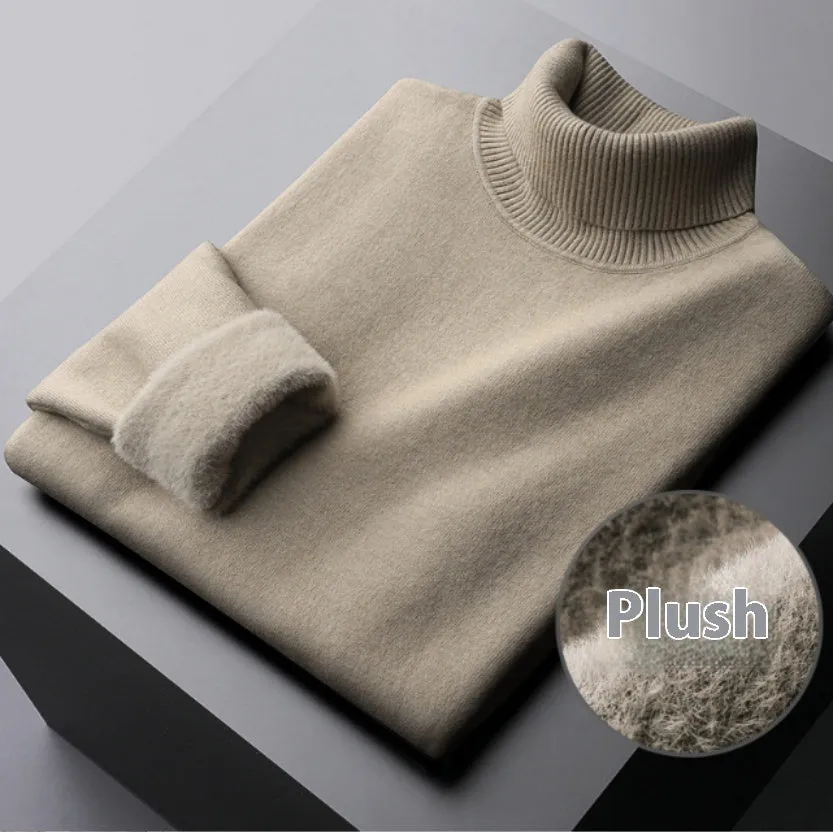 CJ,Turtle Neck Winter Sweater Women Elegant Thick Warm Female Knitted Pullover Loose Basic Knitwear