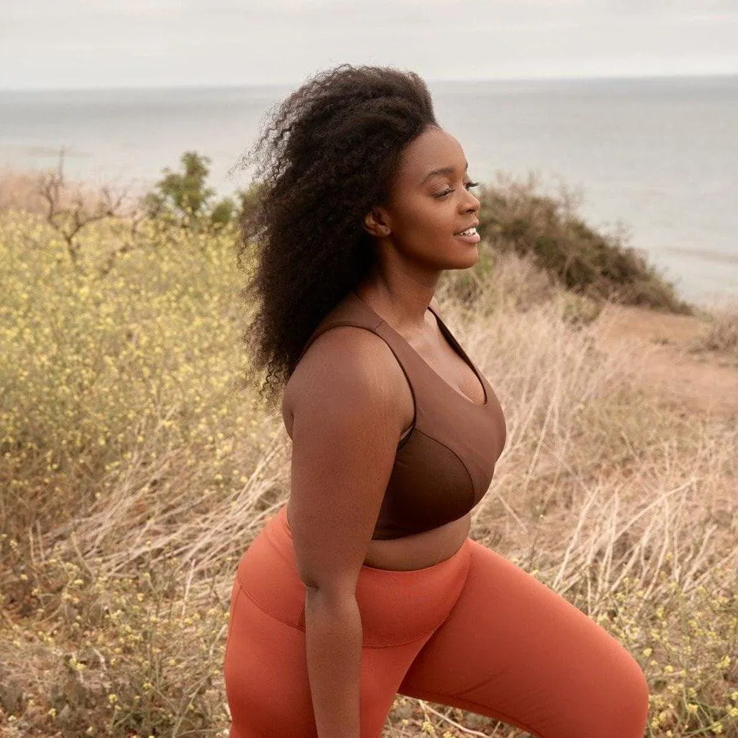 Classic Performance Bra Top - Bark Solid Shimmer