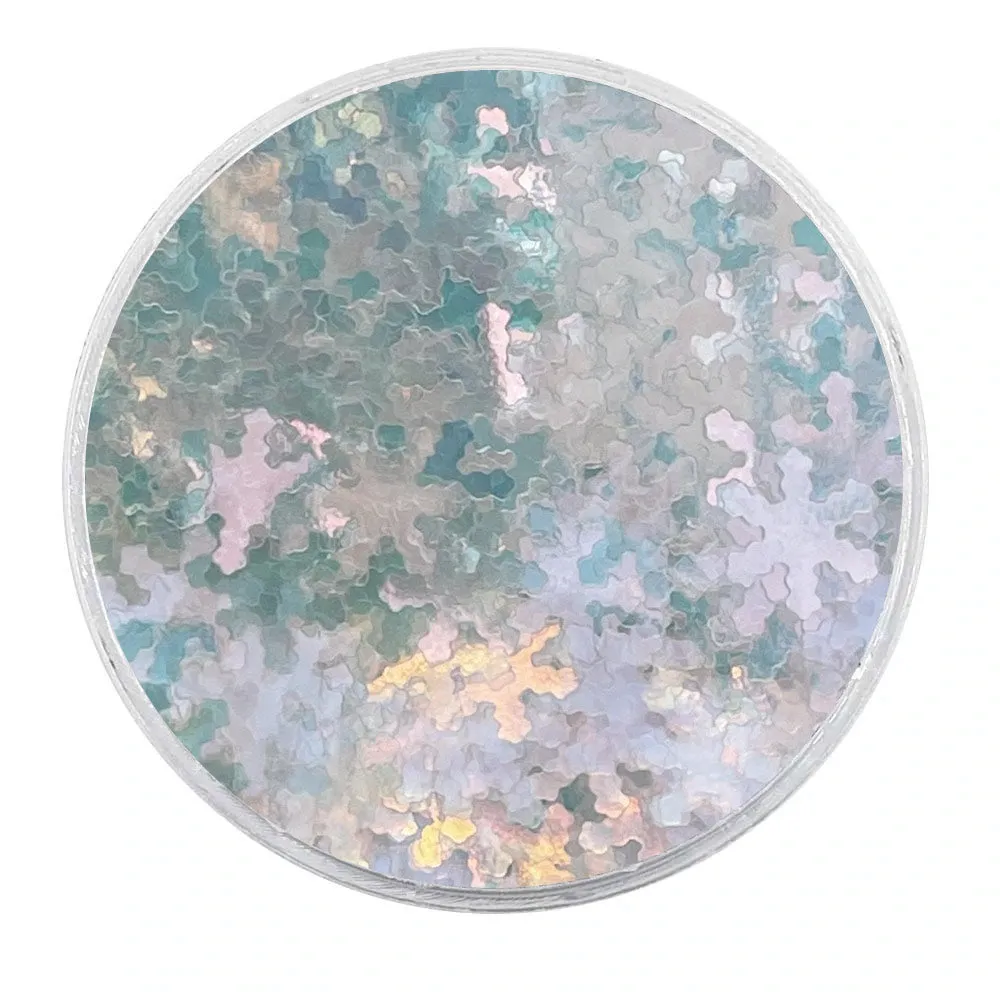 Clear Iridescent Glitter Snowflakes