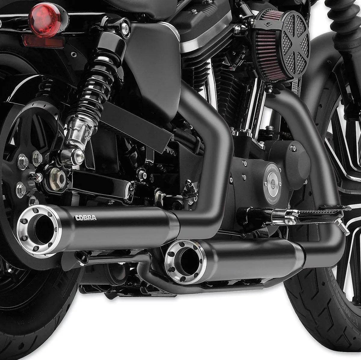 Cobra 6053B 3" Slip-On RPT Exhaust Mufflers Harley Breakout FXSB/FXSBSE - Black
